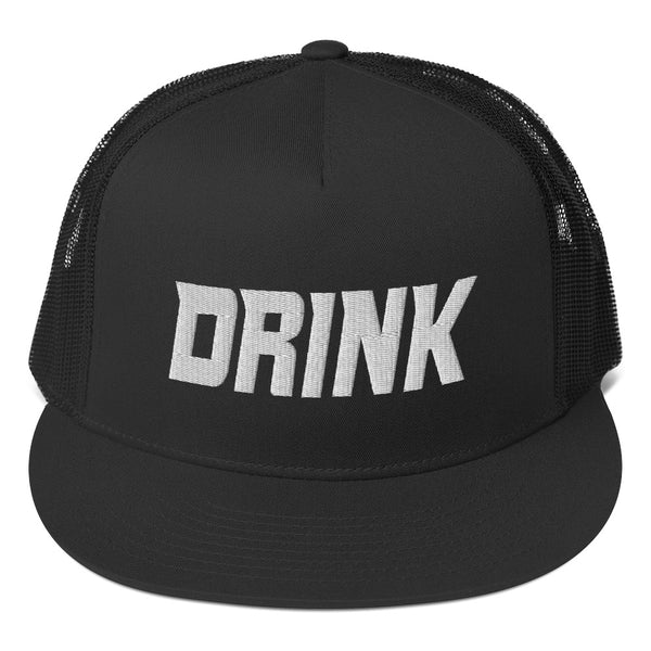 DRINK (white embroidery) Trucker Cap