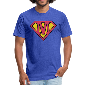 Super M - Fitted Cotton/Poly T-Shirt by Next Level - heather royal