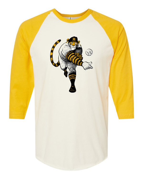 Baseball Tiger - 3/4 Baseball T-Shirt
