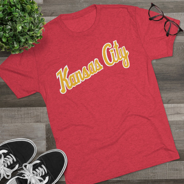 Kansas City Retro Hoops - Unisex Tri-Blend Crew Tee