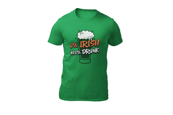 0% Irish 100% Drunk - Unisex T-Shirt