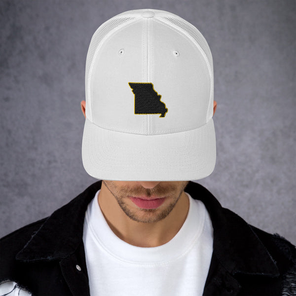 Missouri (black and gold embroidery) Trucker Cap