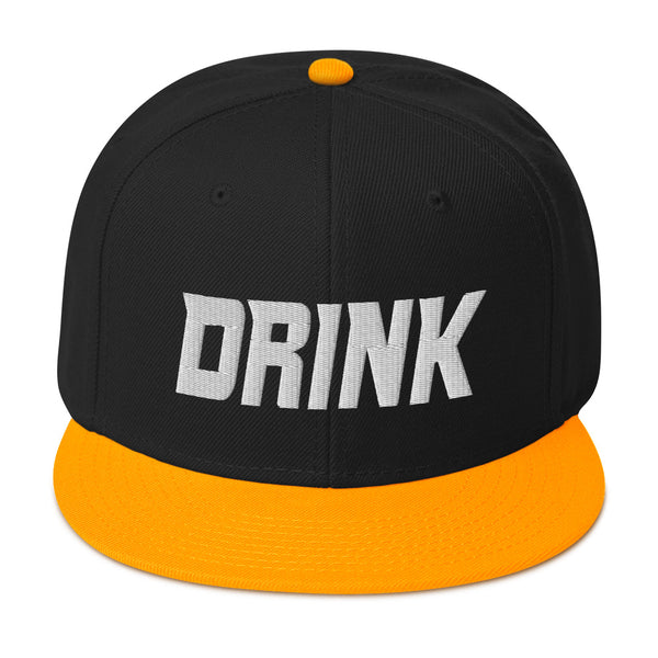Drink (white embroidery) Snapback Hat