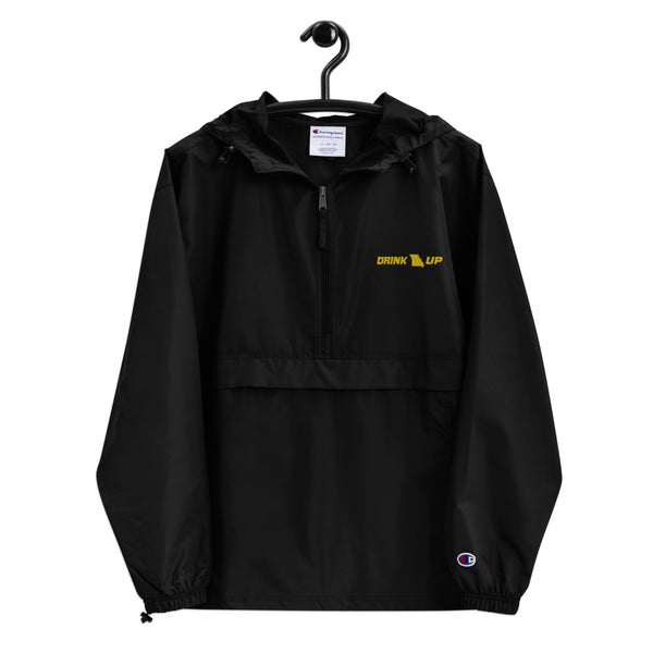 Drink Up (Gold Stitch) Embroidered Champion Packable Jacket