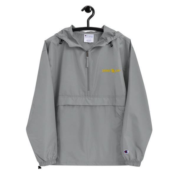 Drink Up (Gold Stitch) Embroidered Champion Packable Jacket