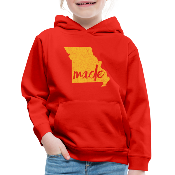 Made (Missouri Gold print) Kids‘ Premium Hoodie - red