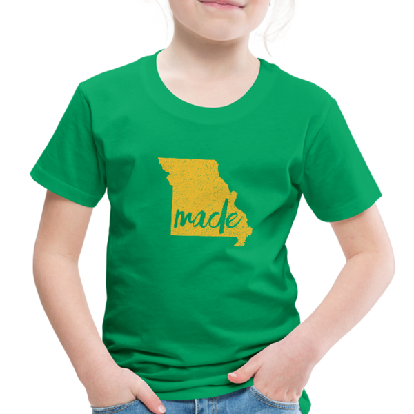 Made (Missouri Gold print) Toddler Premium T-Shirt - kelly green