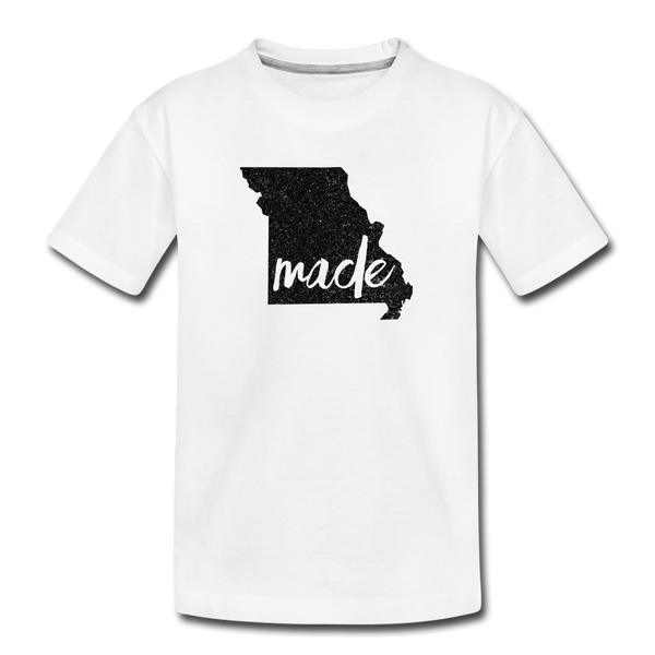 Made (Missouri black print) Kids' Premium T-Shirt - white