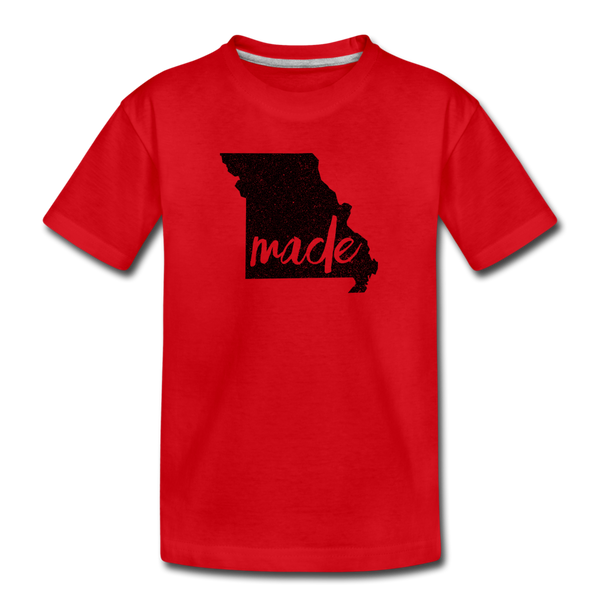 Made (Missouri black print) Kids' Premium T-Shirt - red