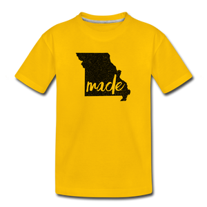 Made (Missouri black print) Kids' Premium T-Shirt - sun yellow
