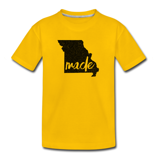Made (Missouri black print) Kids' Premium T-Shirt - sun yellow