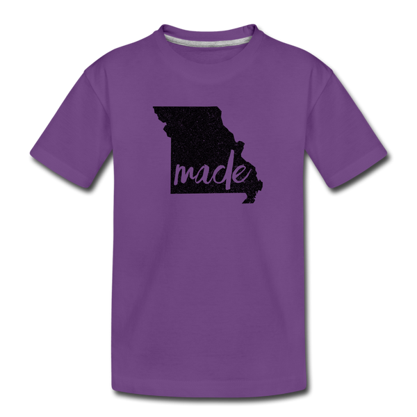 Made (Missouri black print) Kids' Premium T-Shirt - purple