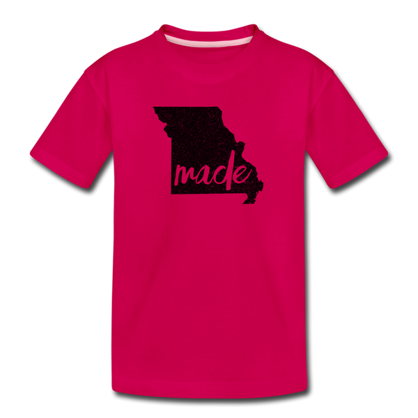 Made (Missouri black print) Kids' Premium T-Shirt - dark pink