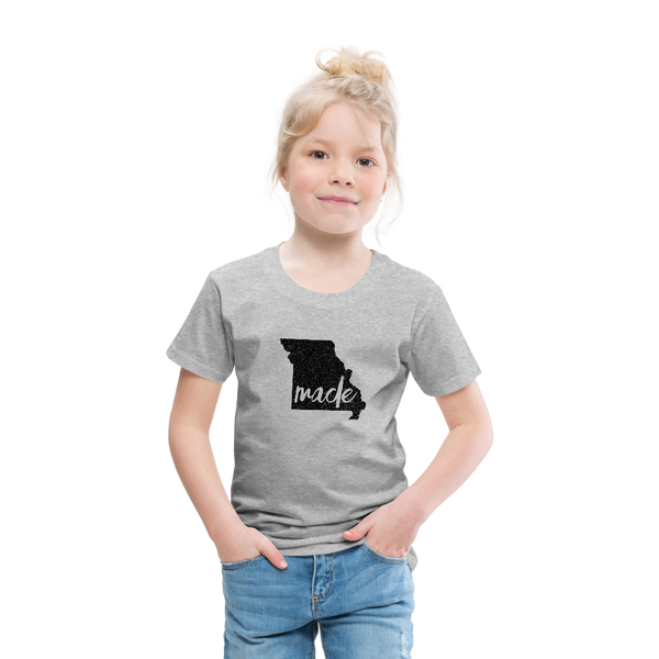 Made (Missouri black print) Toddler Premium T-Shirt - heather gray