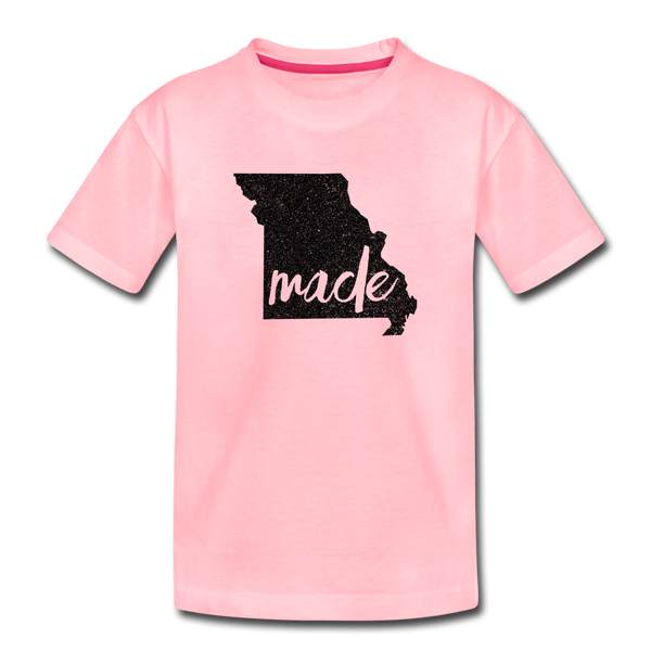 Made (Missouri black print) Toddler Premium T-Shirt - pink
