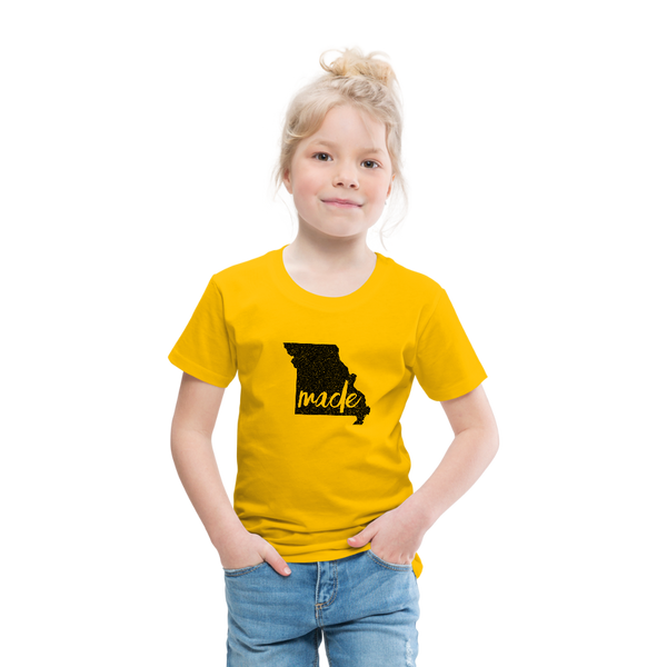Made (Missouri black print) Toddler Premium T-Shirt - sun yellow