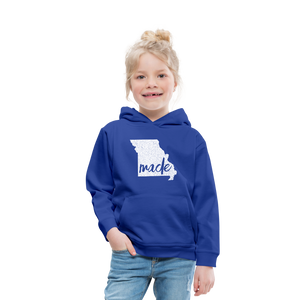 Made (Missouri white print) Kids‘ Premium Hoodie - royal blue