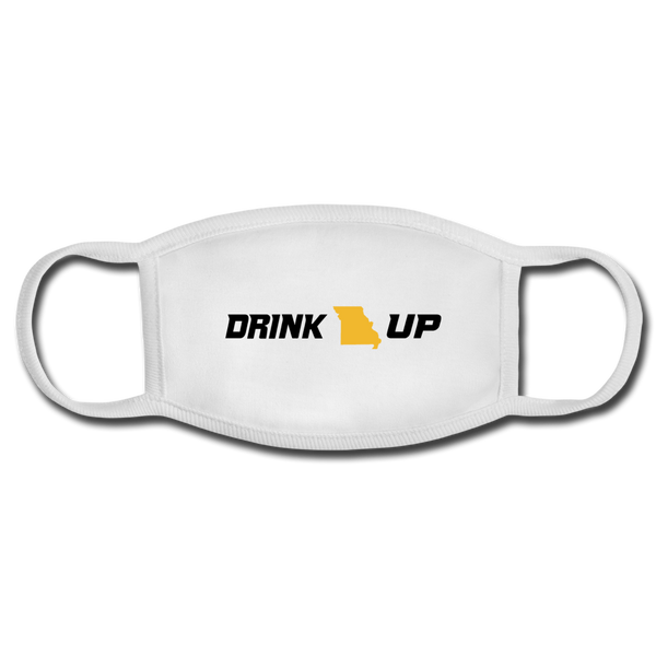 Drink UP-black and gold - Face Mask - white/white