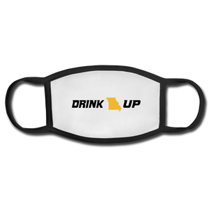 Drink UP-black and gold - Face Mask - white/black