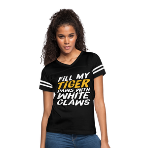 Fill My Tiger Paws with White Claws - Women’s Vintage Sport T-Shirt - black/white