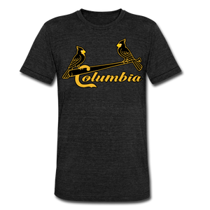 COLUMBIA X CARDS- Unisex Tri-Blend T-Shirt (BLACK) - heather black
