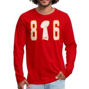 816 - Unisex Premium Long Sleeve T-Shirt - red
