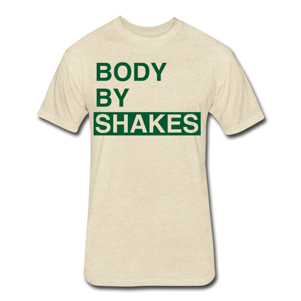 Body By Shakes - Fitted Cotton/Poly T-Shirt - heather cream