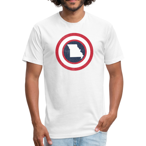 Captain Missouri - Fitted Cotton/Poly T-Shirt by Next Level - white
