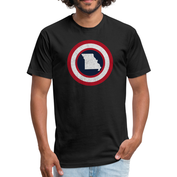 Captain Missouri - Fitted Cotton/Poly T-Shirt by Next Level - black