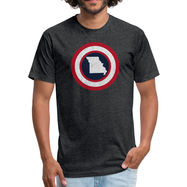 Captain Missouri - Fitted Cotton/Poly T-Shirt by Next Level - heather black