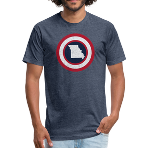 Captain Missouri - Fitted Cotton/Poly T-Shirt by Next Level - heather navy