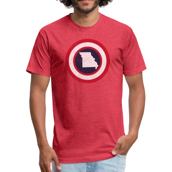 Captain Missouri - Fitted Cotton/Poly T-Shirt by Next Level - heather red
