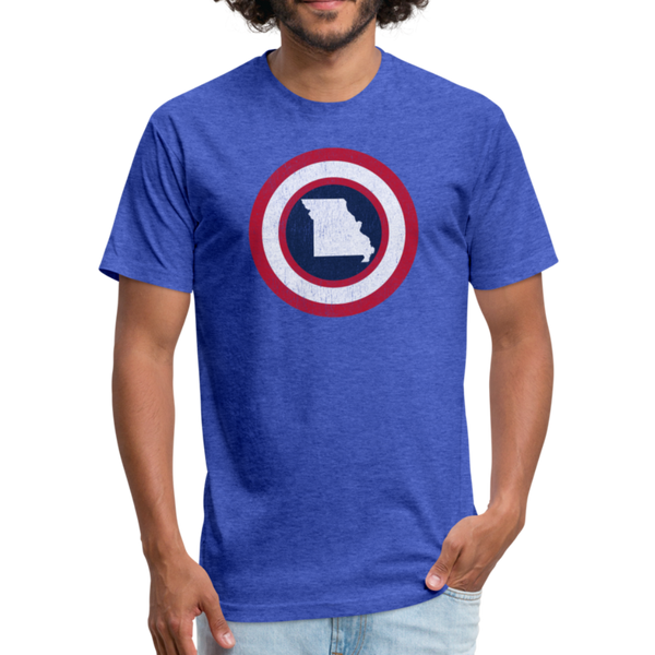 Captain Missouri - Fitted Cotton/Poly T-Shirt by Next Level - heather royal