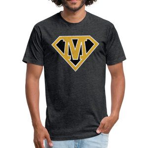 Super M - Fitted Cotton/Poly T-Shirt by Next Level - heather black