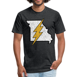 Missouri Flash - Fitted Cotton/Poly T-Shirt by Next Level - heather black