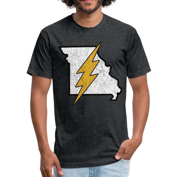 Missouri Flash - Fitted Cotton/Poly T-Shirt by Next Level - heather black