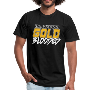 BLACK AND GOLD BLOODED - Unisex Jersey T-Shirt - black